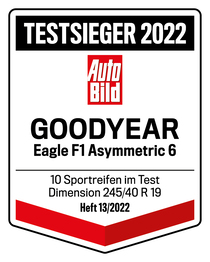 Testsieger 2022 Label Goodyear Eagle F1 Asymmetric 6